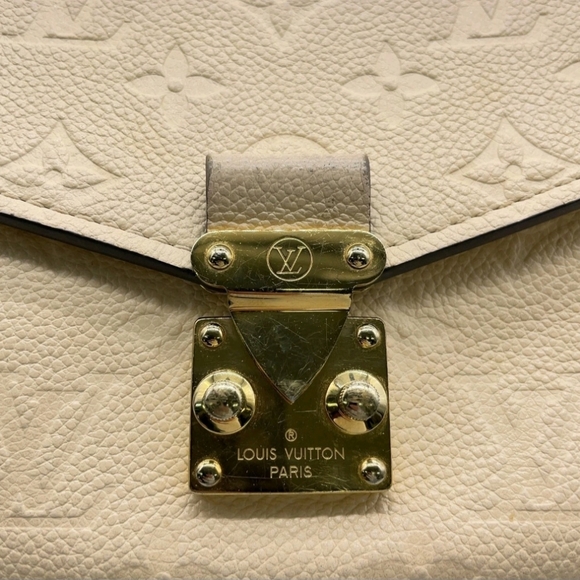 Authentic Louis Vuitton Monogram Empreinte Beige Pochette Metis 2wayBag Bx - Picture 10 of 17